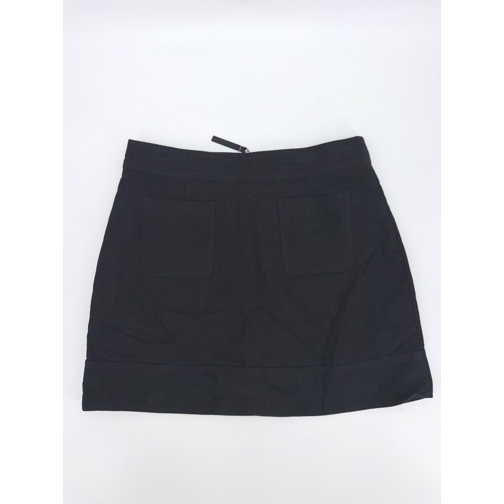 Boden Black Cotton Blend A-Line Mini Skirt‎ with Pockets Size 8P